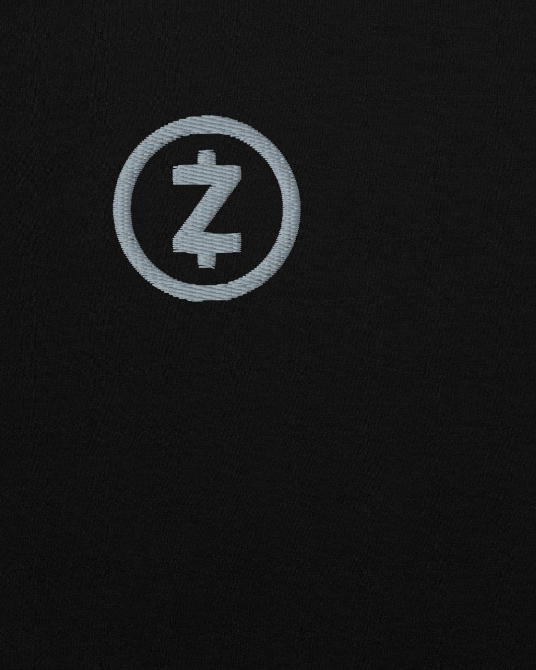 Black Hoodie - Grey Emblem Embroidery