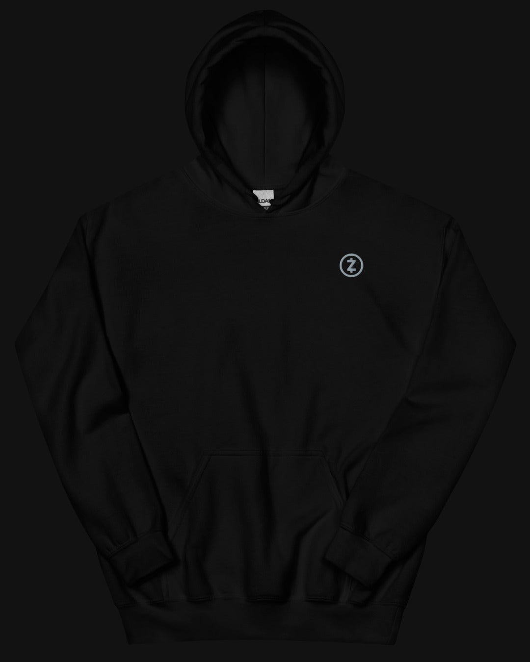 Black Hoodie - Grey Emblem Embroidery