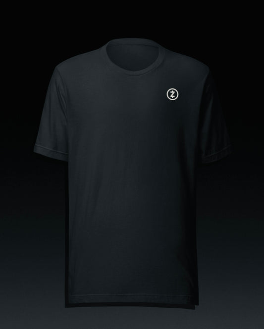Black Tee - Grey Emblem Print