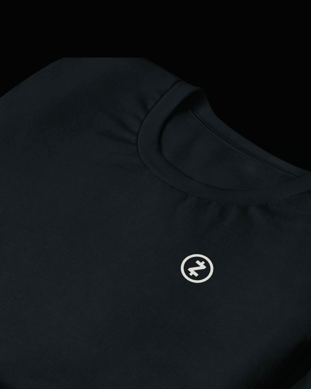 Black Tee - Grey Emblem Print
