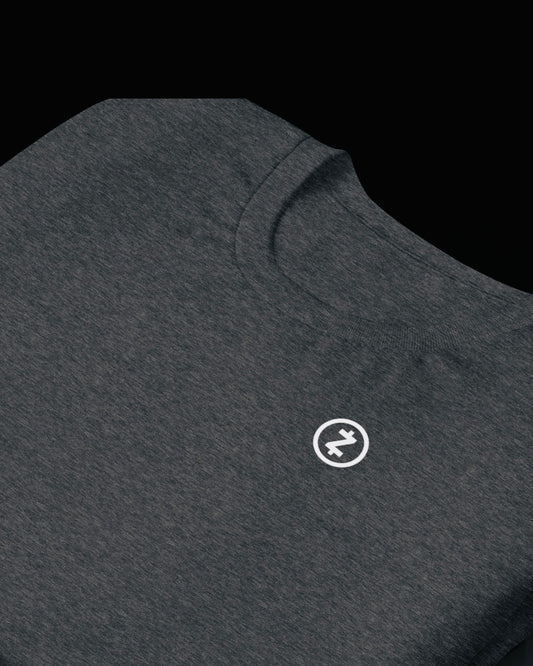 Grey Tee - White Emblem Print