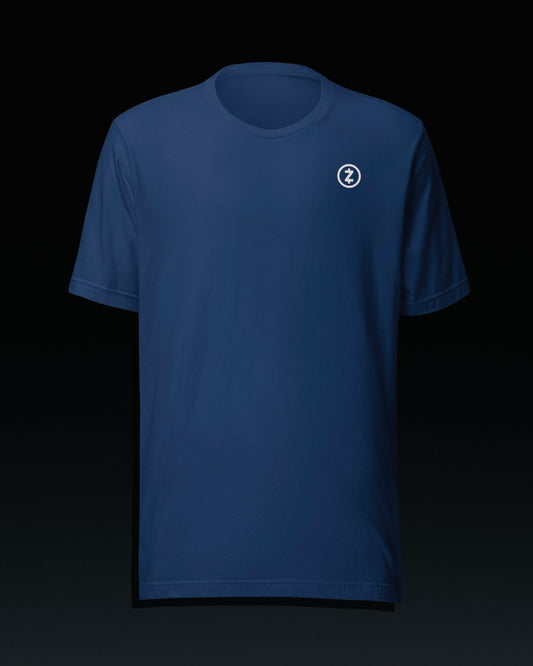 Navy Tee - Grey Emblem Print