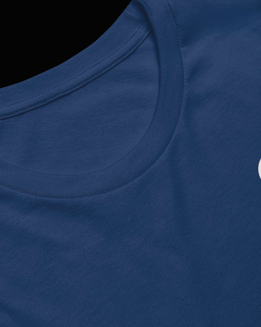 Navy Tee - Grey Emblem Print