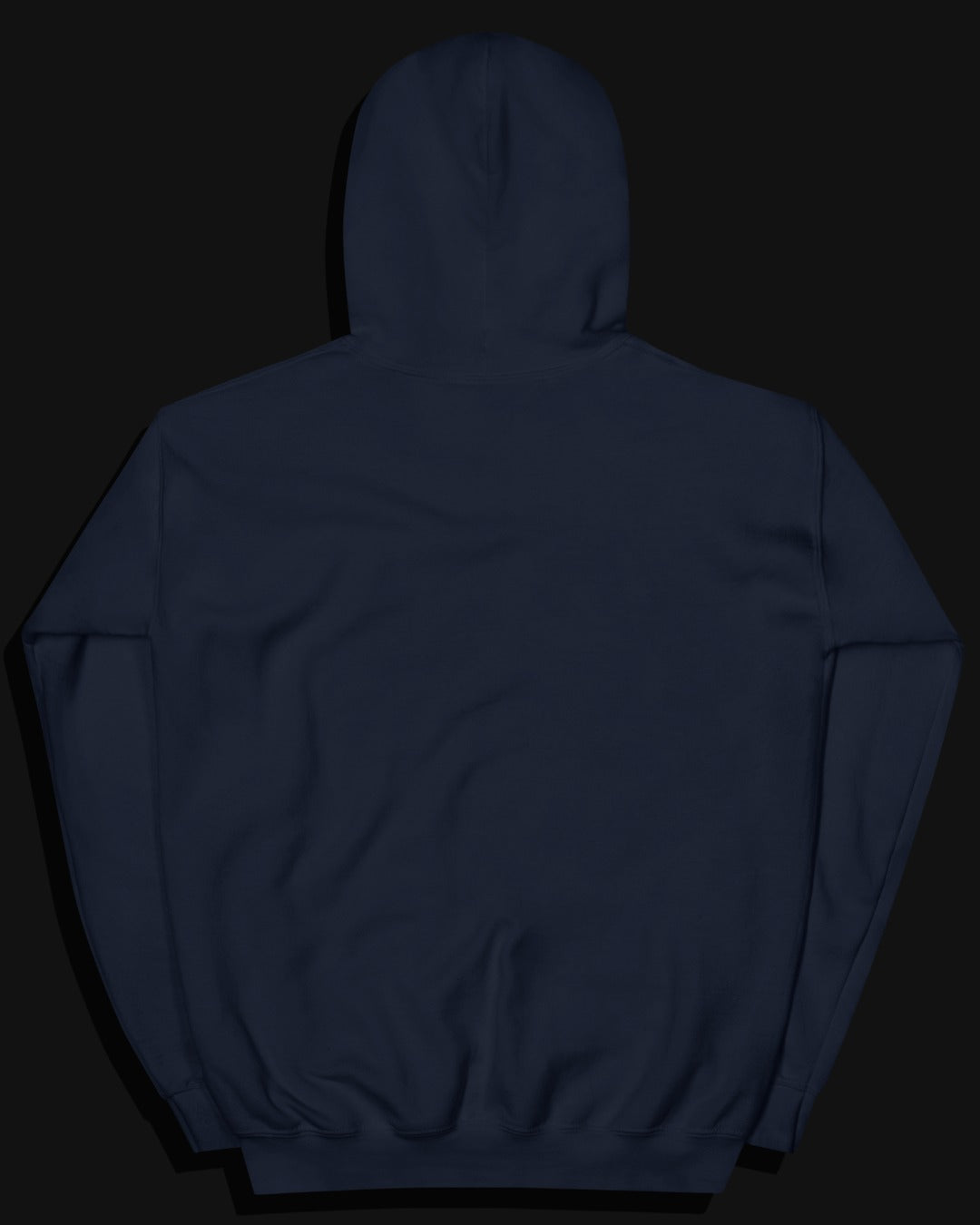 Navy Hoodie - Grey Emblem Embroidery