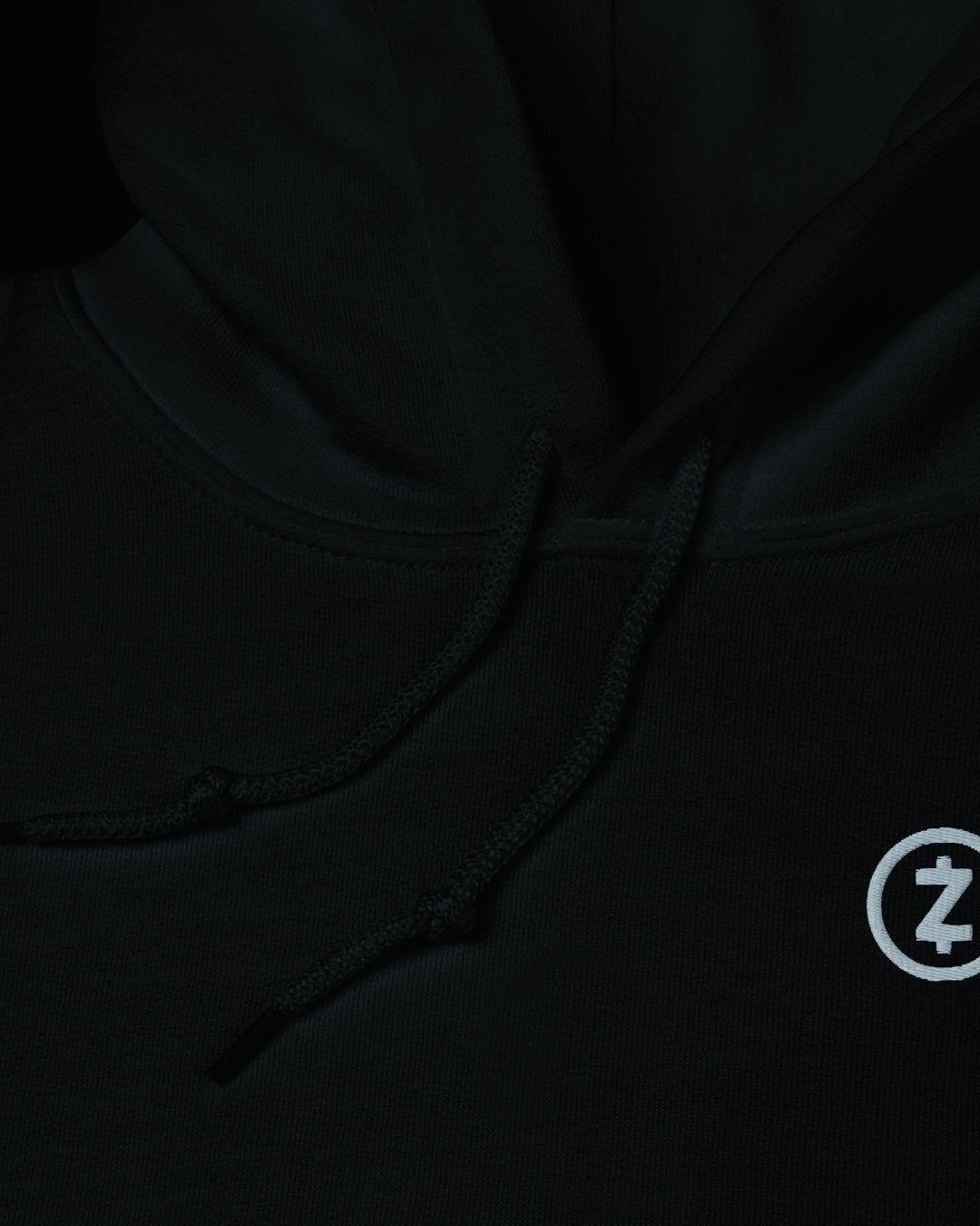 Black Hoodie - Grey Emblem Embroidery