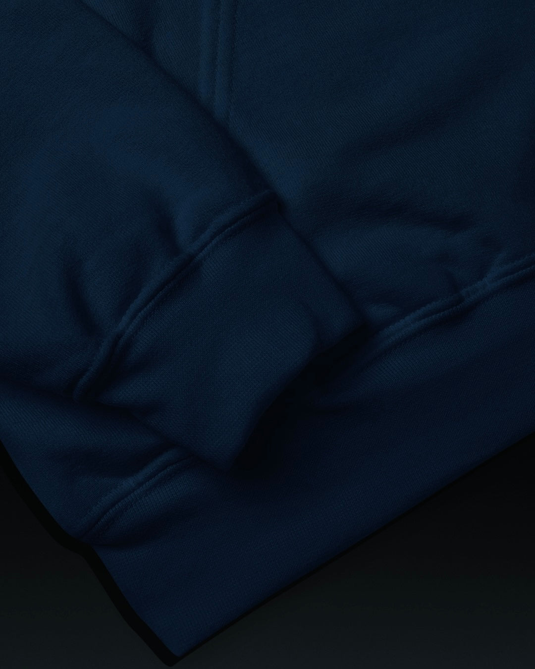 Navy Hoodie - Grey Emblem Embroidery