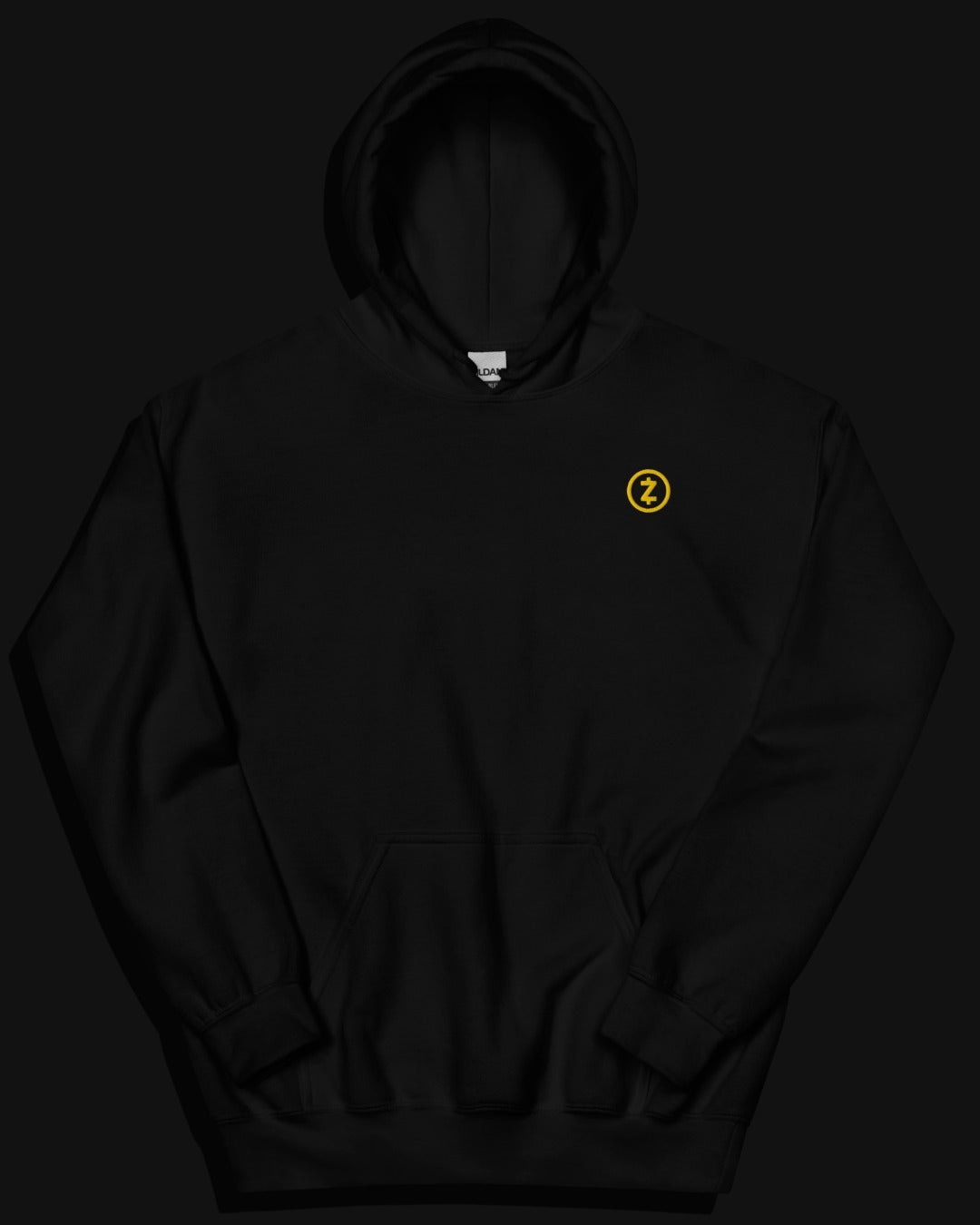 Black Hoodie - Gold Emblem Embroidery